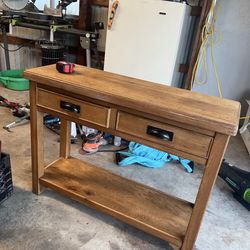 Wood console table