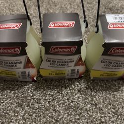 Coleman Citronella Led Color Changing Candles (x3)