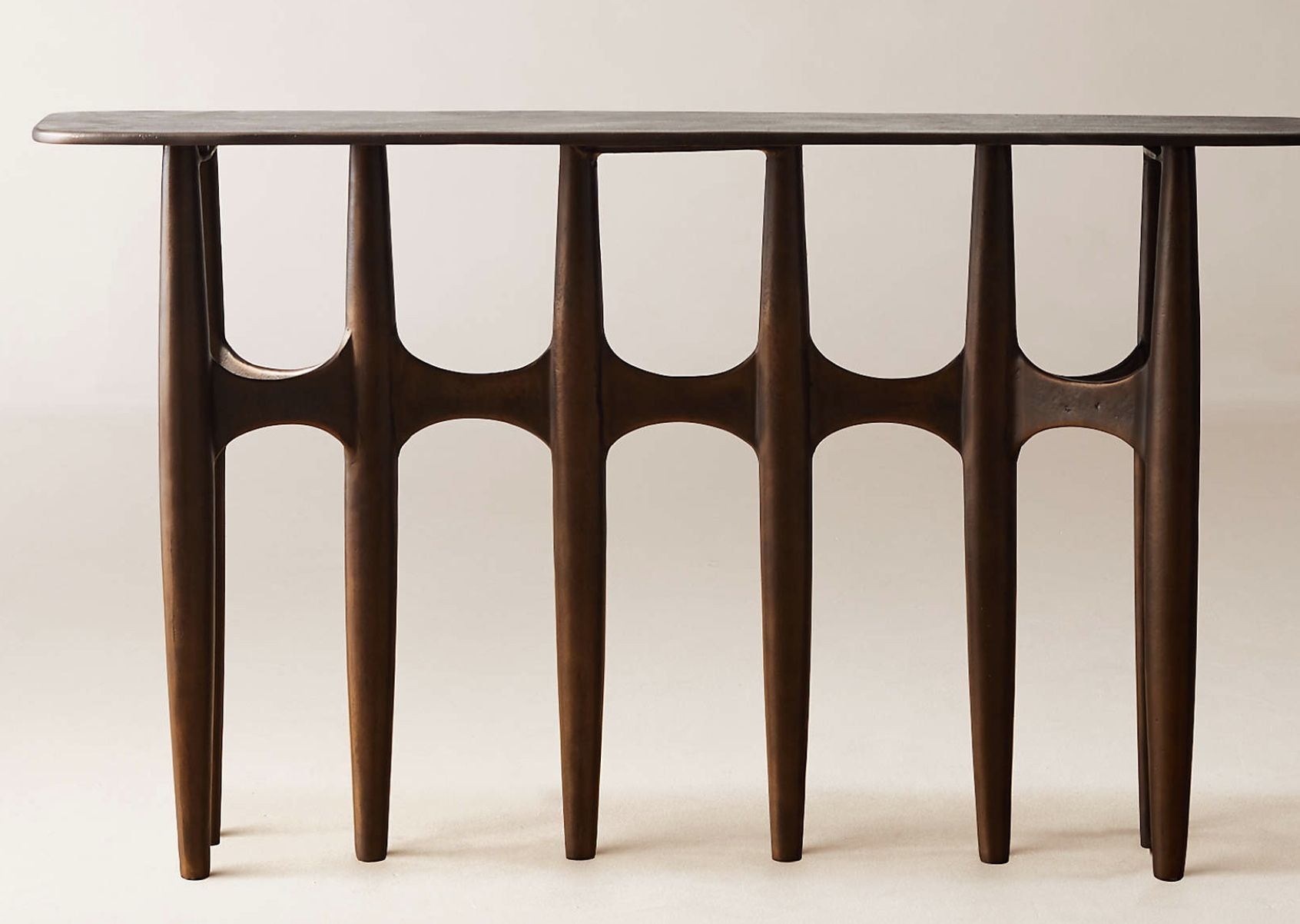 CB2 Bronze Aluminum console