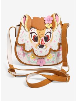New Danielle Nicole Disney Bambi Figural Floral Crossbody Bag