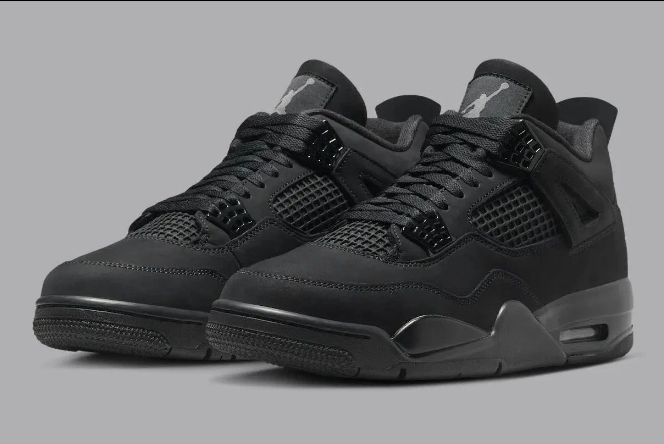 Nike Air Jordan 4 Retro Black Cat 2025 Men’s Sizes 10.0 11.5 11.0 12.0
