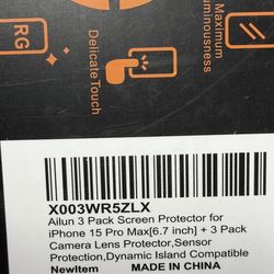 iPhone 15 Promax Screen Protector & Case Free