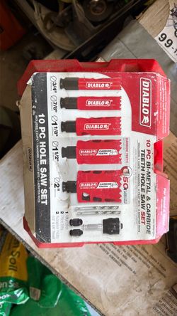Diablo 10-Piece Bi-Metal & Carbide Hole Saw Set