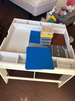 Lego Activity Table with Lego’s and chair