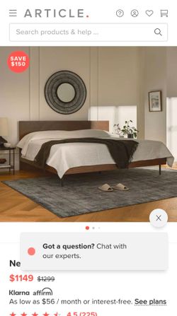 "Article" brand king size bed frame