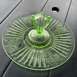 Uranium Glass Serving Tray