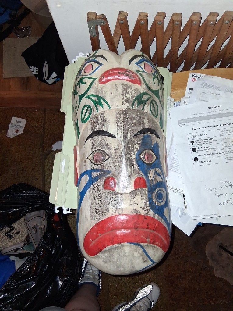 Antique Northwest Totem Mask