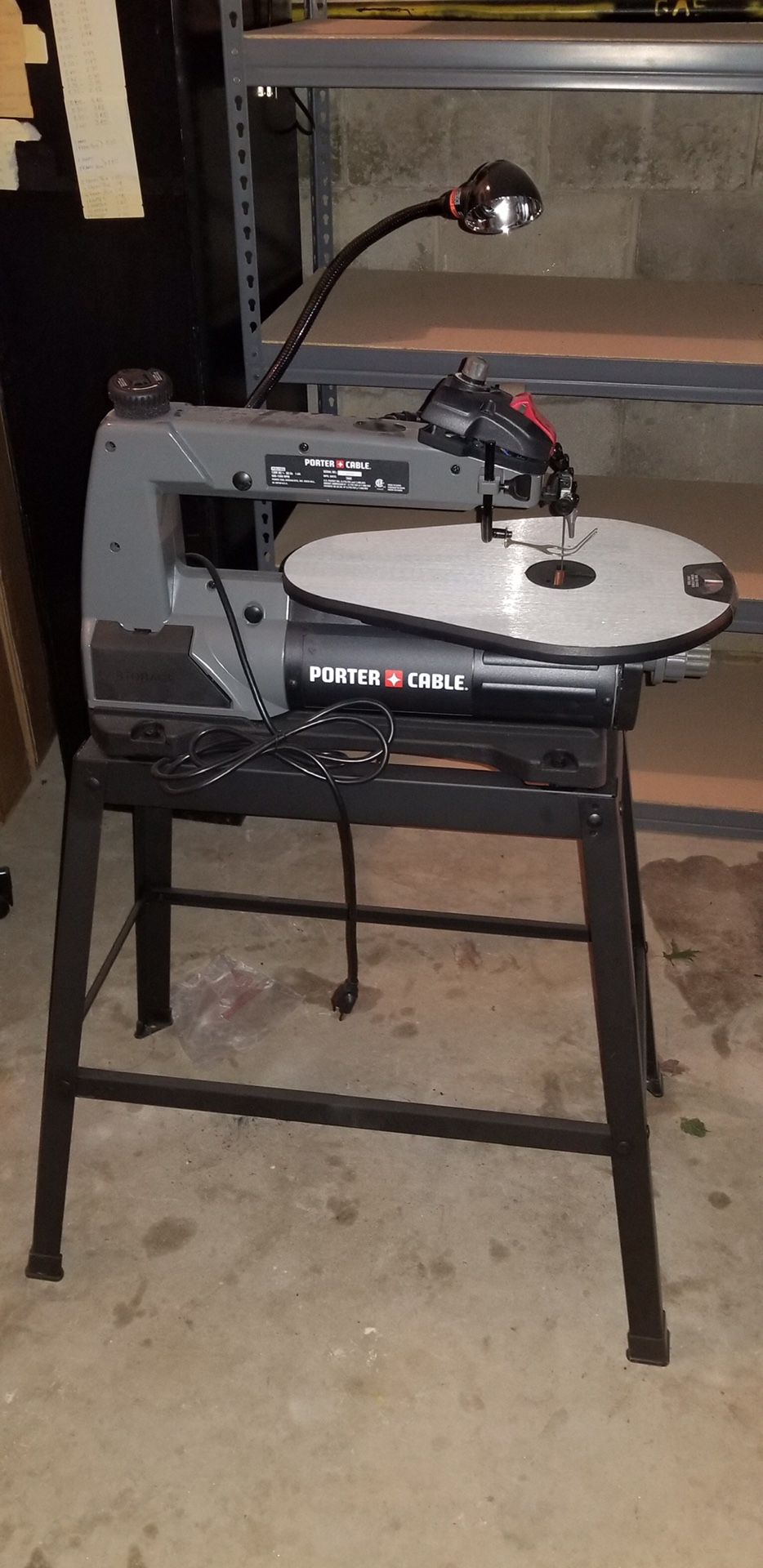 Porter cable. Scroll saw with stand