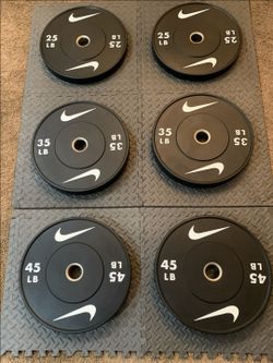 Complete BRAND NEW Nike Olympic Bumper Weight Plate Set