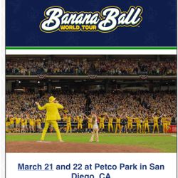 Savannah Bananas World Tour March 21st Petco Park