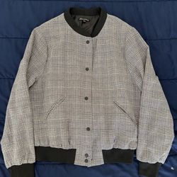 Gray and black jacket