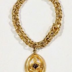 WOW 14K SOLID Gold Buddha Charm Bracelet - Almost 27g - POM - JN