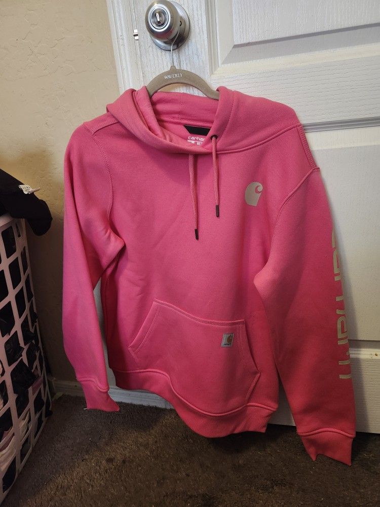 New Women Pink Hartt Hoodie Size M