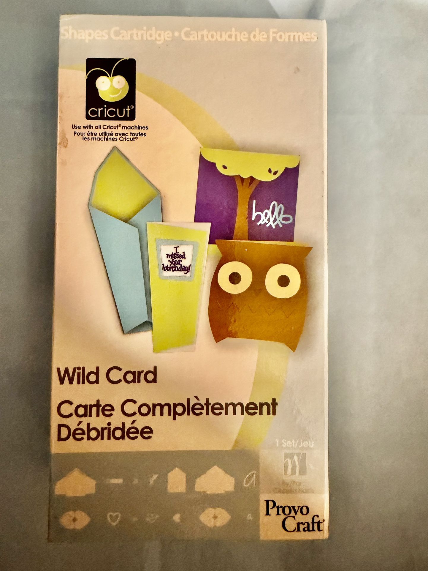 Cricut Wild Card Shapes Complete w/Case, Cartridge, Overlay