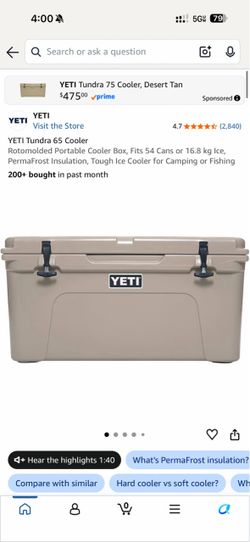 Yeti Tundra Cooler 65