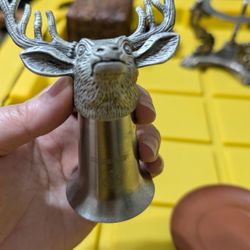 Jagermeister Signed Logo Staghead Shot Glass 