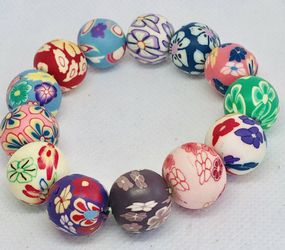 Colorful stretchy rubber bracelet