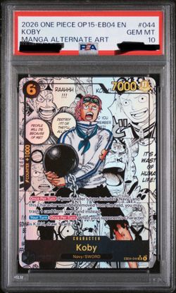 LTS one piece Luffy SP Koby Manga PSA 10