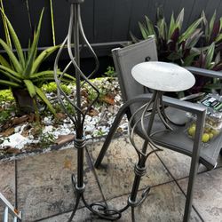 3 Metal Candle Holders 