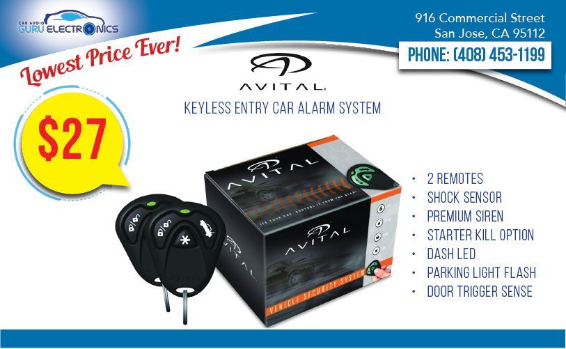Avital 3100L Keyless Entry Car Alarm System