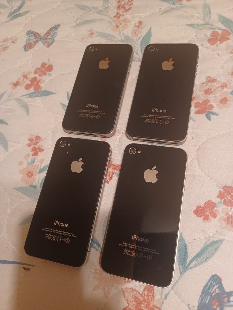 4 Iphone 4, No Cracks Or Scratches, $15 Each