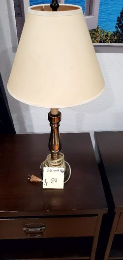 Vintage Leviton  Brass Candlestick Table Lamp,