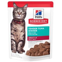 Hill's Science Diet Adult 1-6 Tender Tuna Dinner Pouch 2.8oz Wet Cat Food (11)