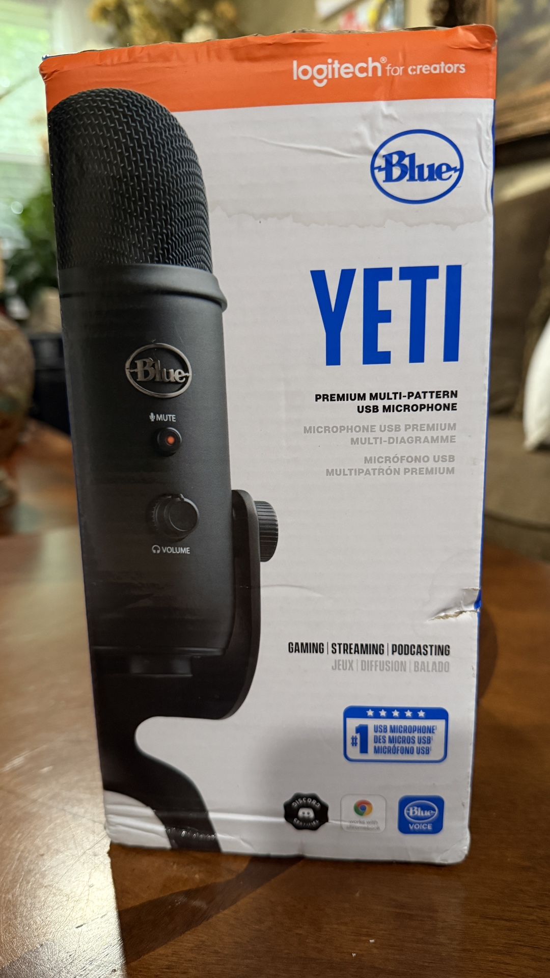 NEW SEALED Logitech Blue Yeti Premium Multi-Pattern USB Condenser Microphone