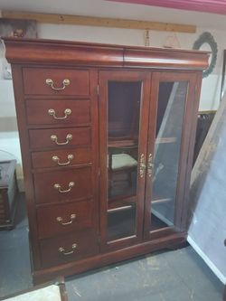 Cajonero de madera con Aparador 61"×19"×48