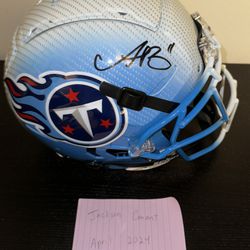 AJ Brown Titans Custom F7 Helmet