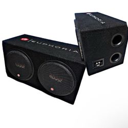 2 12” Euphoria EWX Subs + Euphoria Box – 1 Working / 1 Needs Repair