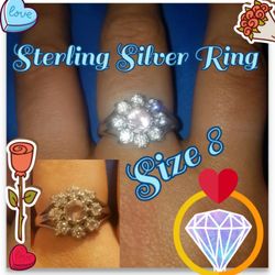 Sterling Silver Ring Size 8, NWOT