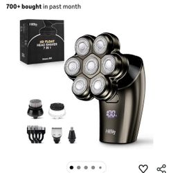 HiBig 7D Arc Electric Shaver for Head & Body, 5-in-1 Upgraded Electric Razor for Men, Waterproof Wet/Dry Detachable Head Shaver, LED Display Rechargea