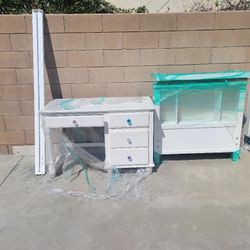 Twin Size Bed frame And Desk