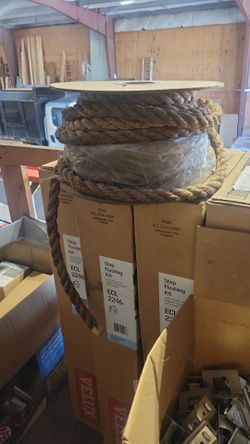 Natural fiber braided rope