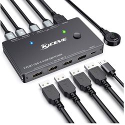 Kceve KMI Switch (2 Ports USB-C Switcher)