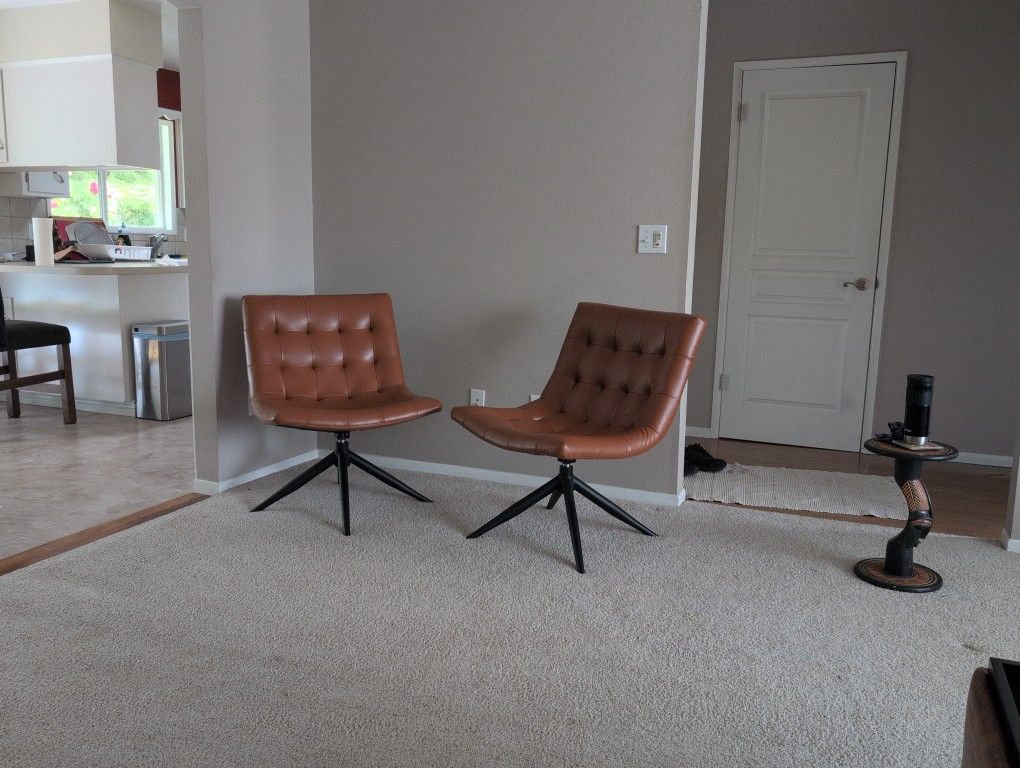 Pair Of Stylish Lounge Chairs