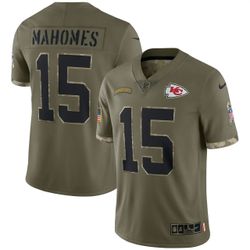 Mahomes #15 Kansas City Chiefs Salute Jersey