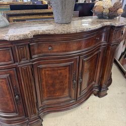  Universal Furniture Villa Cortina Marble Top Sideboard Credenza - 74” x 21” x 40” - Retail: $2900
