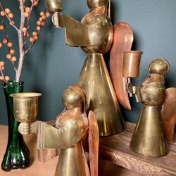 MCM Christmas Angel Candle Holders