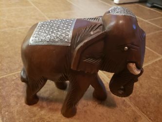 Hand made wood elephant