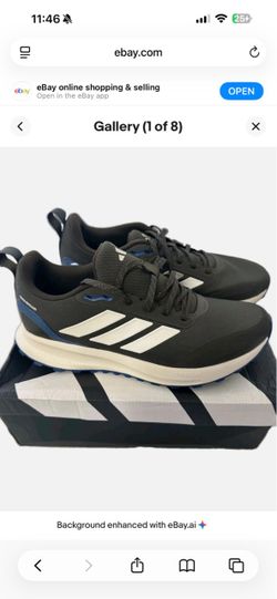 Adidas Running Sneakers Black White Blue