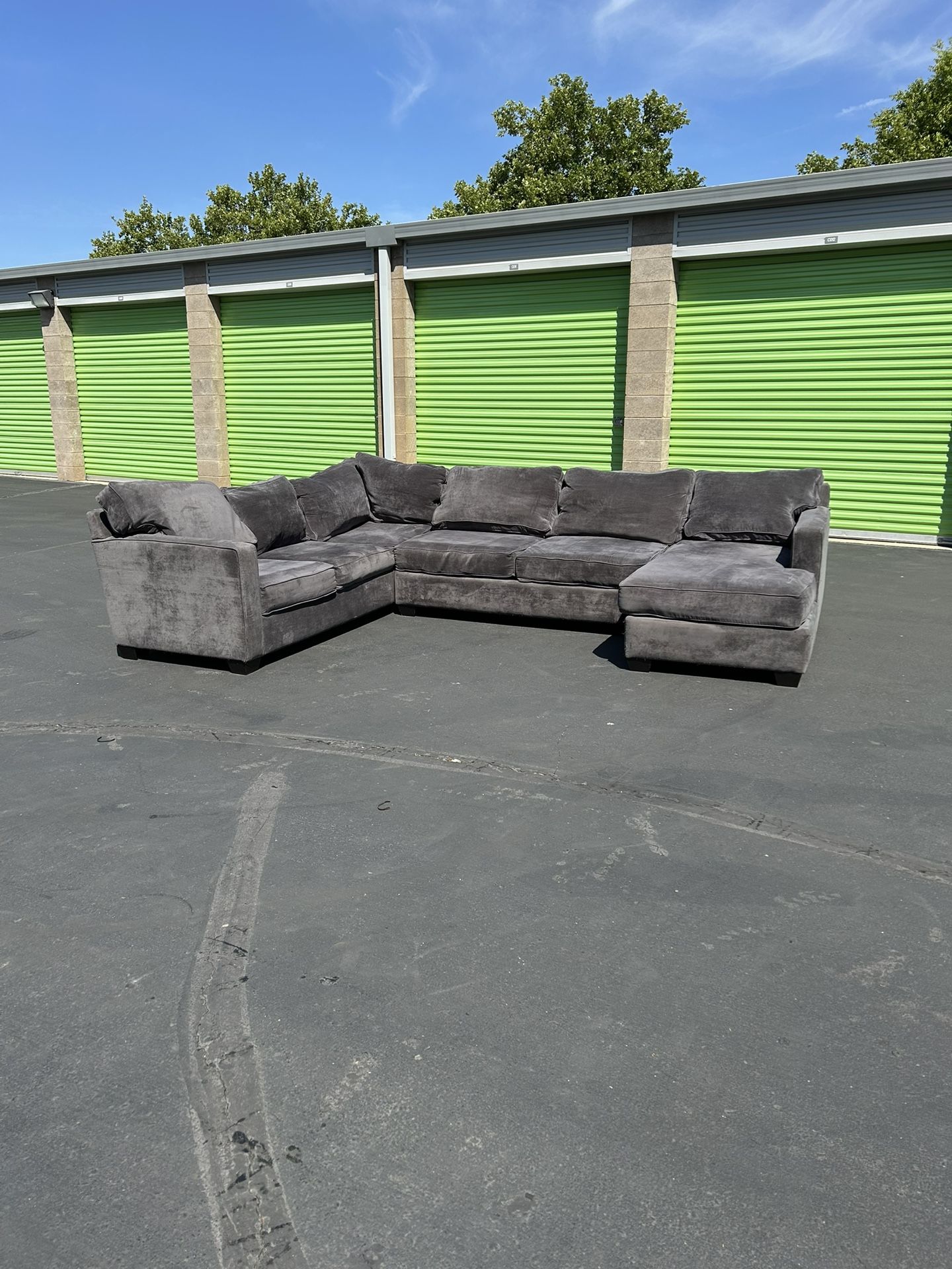 Beautiful Charcoal Grey Couch (Delivery Available)