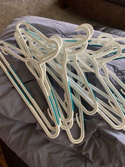 Heavier weight plastic clothes hangers