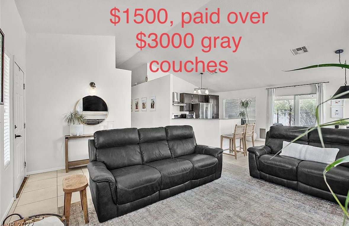 Gray Couches Living Or Bonus Room for Sale in Las Vegas, NV OfferUp