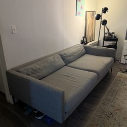 CB2 Ryker Grey Sofa, 91” wide