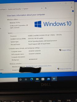 Dell Touchscreen Laptop 7390