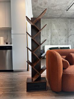 Tree Bookshelf with Bottom Drawer