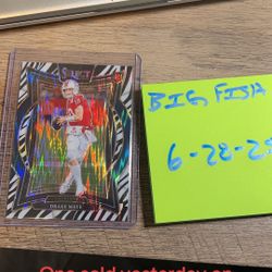 Drake Maye Zebra Huge Card 
