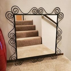 Ikea wrought iron square mirror